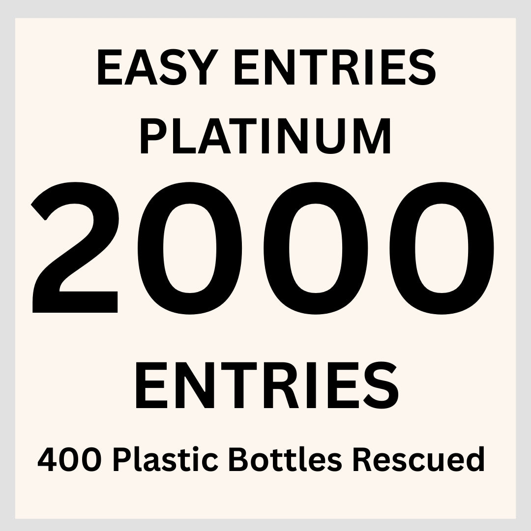 Easy Entries Platinum - 2000 Entries - 400 Plastic Bottles Rescued